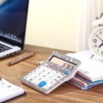 Stylish Bling Rhinestone Desktop Calculator 12 Digit Decorative Large LCD Display Office Calculator with Time Alarm Clock for Home School Office Desk Accessory, White - Image 7
